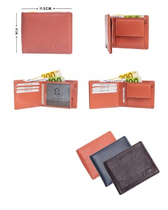Horizontal Men's Wallet - Lite Red, Blue or Brown - 1007 Horizontal Men's Wallet - Lite Red, Blue or Brown - 1007