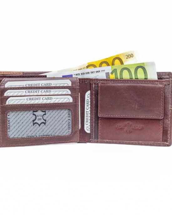 Men's Wallet in Stylish Combinations - Brown & Tan - 1010 Men's Wallet in Stylish Combinations - Brown & Tan - 1010