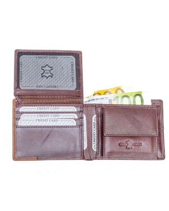 Men's Wallet in Stylish Combinations - Brown & Tan - 1010 Men's Wallet in Stylish Combinations - Brown & Tan - 1010