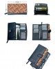 Women's Wallet with Handwoven Design - Black & Grey or Black & Tan - 1101 Women's Wallet with Handwoven Design - Black & Grey or Black & Tan - 1101