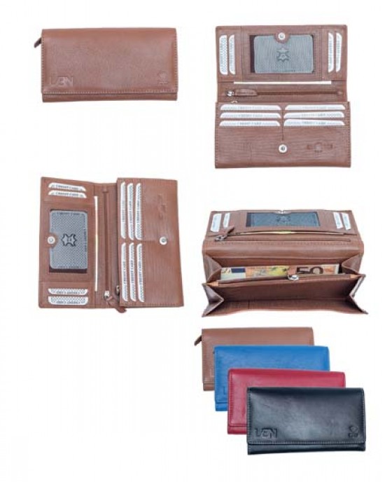 Women's Wallet - Black, Red, Garter Blue or Tan - 1106 Women's Wallet - Black, Red, Garter Blue or Tan - 1106