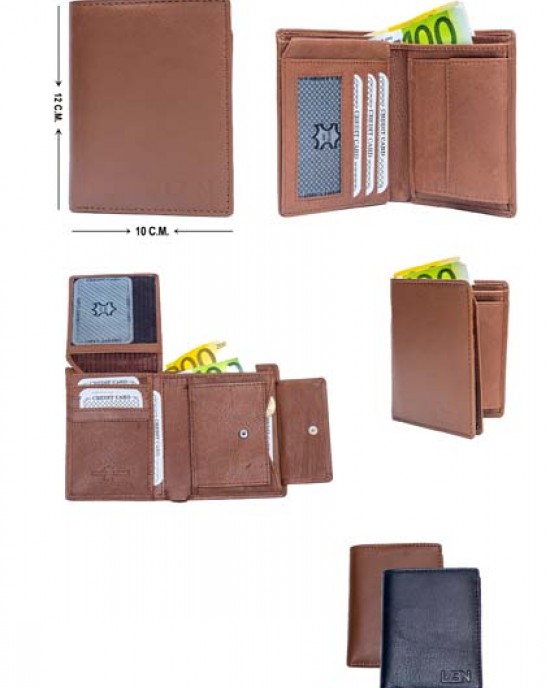 Vertical Men's Wallet - Black or Brown - 1001 Vertical Men's Wallet - Black or Brown - 1001