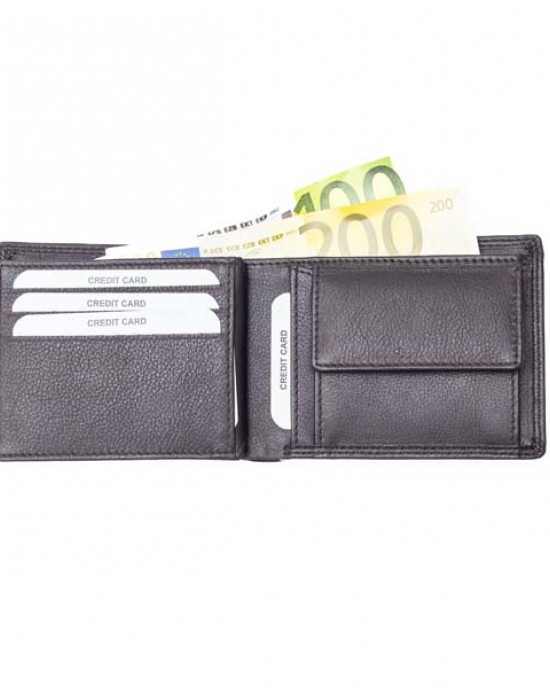 Horizontal Men's Wallet - Black - 1020 | RFID Protection Horizontal Men's Wallet - Black - 1020 | RFID Protection