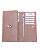 Women's Wallet with Metal Plate - Tan & Red - 1108M | RFID Protection Women's Wallet with Metal Plate - Tan & Red - 1108M | RFID Protection