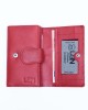 Women's Wallet with Thread Stitched Design - Red - 1111 | RFID Protection Women's Wallet with Thread Stitched Design - Red - 1111 | RFID Protection