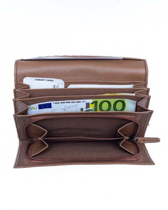 Women's Wallet - Tan & Rad or Tan & Black - 1108 | RFID Protection Women's Wallet - Tan & Rad or Tan & Black - 1108 | RFID Protection