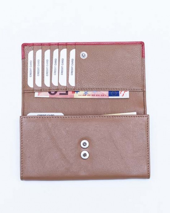 Women's Wallet - Tan & Rad or Tan & Black - 1108 | RFID Protection Women's Wallet - Tan & Rad or Tan & Black - 1108 | RFID Protection