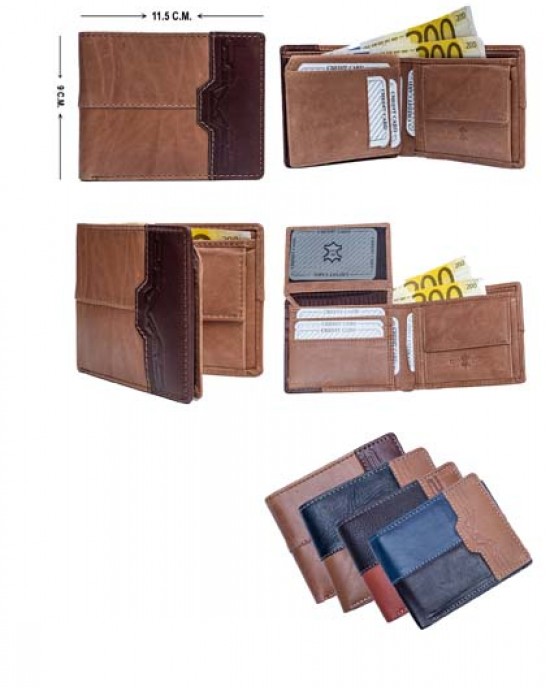 Men's Wallet in Stylish Combinations - 1009 Men's Wallet in Stylish Combinations - 1009